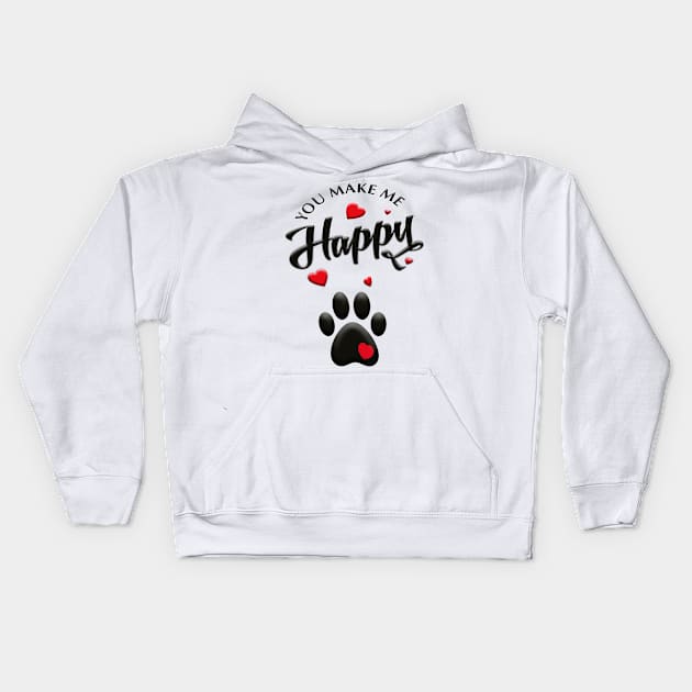 dogs make me happy Kids Hoodie by NI78